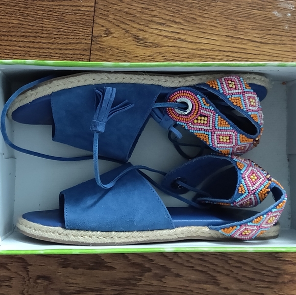 Sam Edelman Shae beaded leather Espadrilles sandal - Picture 12 of 12